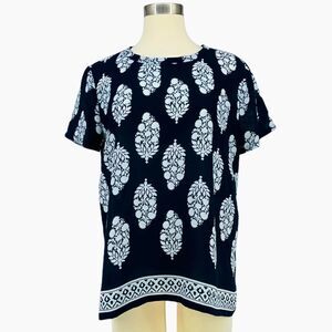 LOFT Outlet Short Sleeve Flowy Floral Blouse